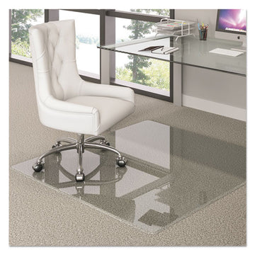 deflecto® Premium Glass All Day Use Chair Mat - All Floor Types, 36 X 46, Rectangular, Clear freeshipping - TVN Wholesale